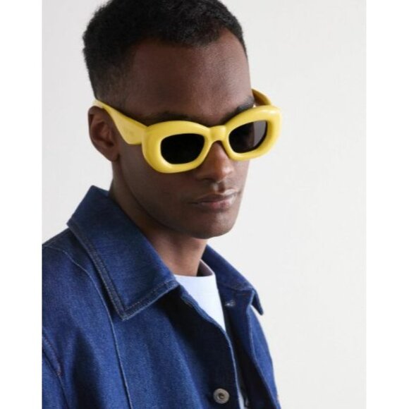 NEW LW40117I 39A LOEWE SUNGLASSES, UNISEX YELLOW EYEWEAR LOEWE main image 4